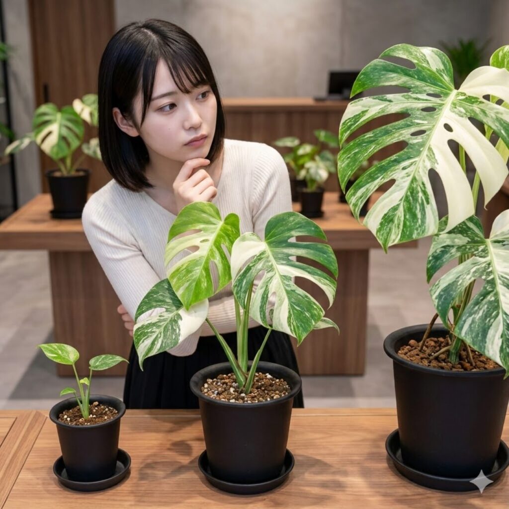 モンステラ　ホワイトタイガーの相場と価格グレード