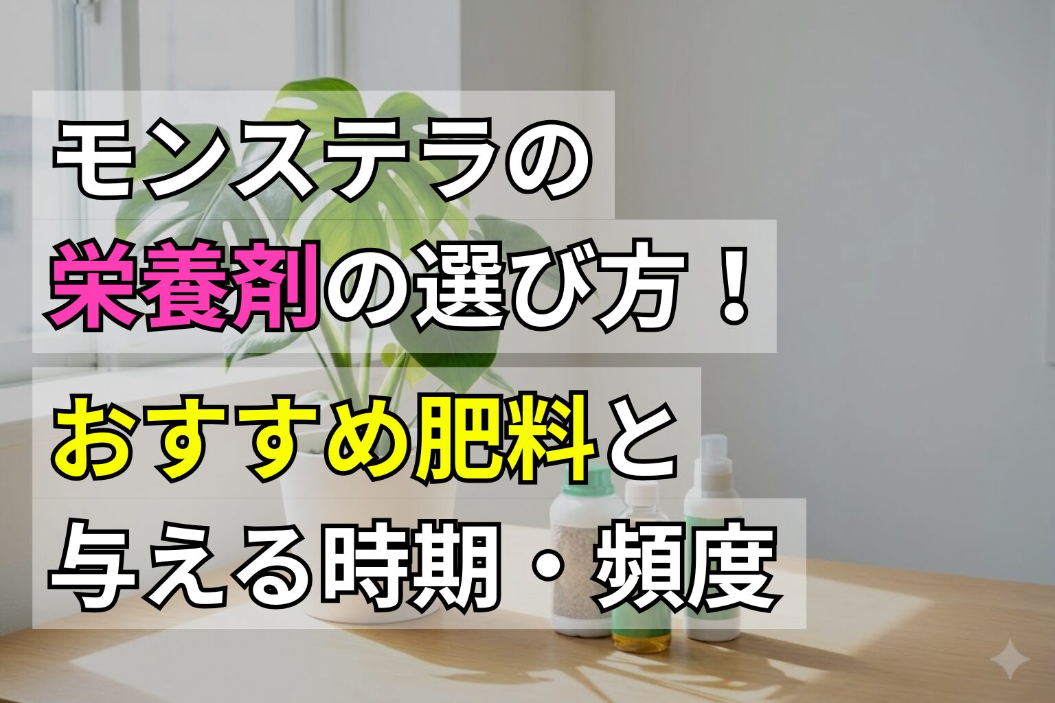 モンステラの栄養剤の選び方！おすすめ肥料と与える時期・頻度を解説