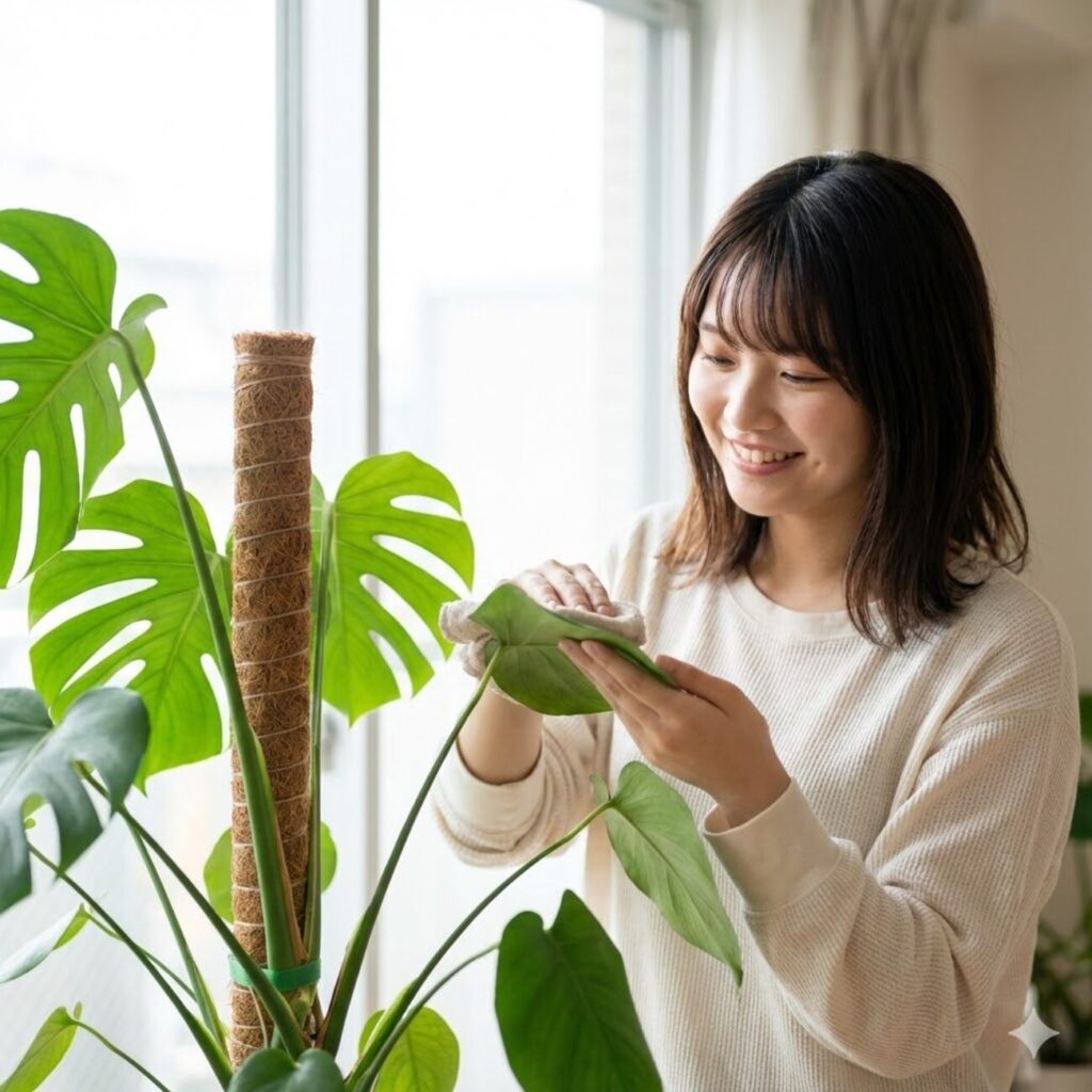 モンステラの葉っぱが割れない時の対処とケア