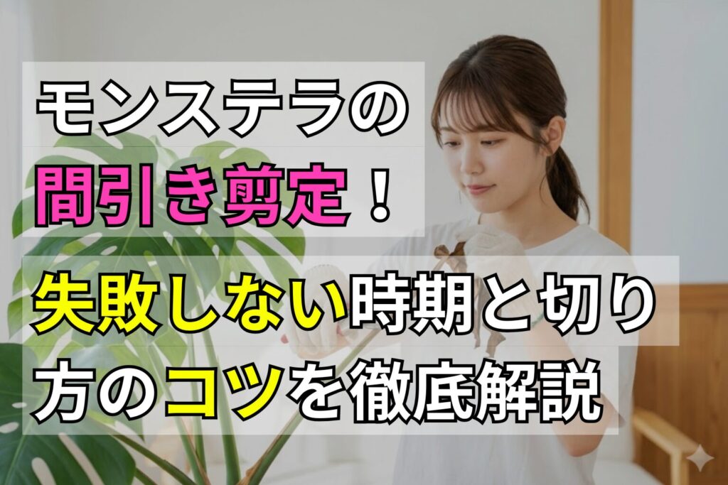 モンステラの間引き剪定！失敗しない時期と切り方のコツを徹底解説