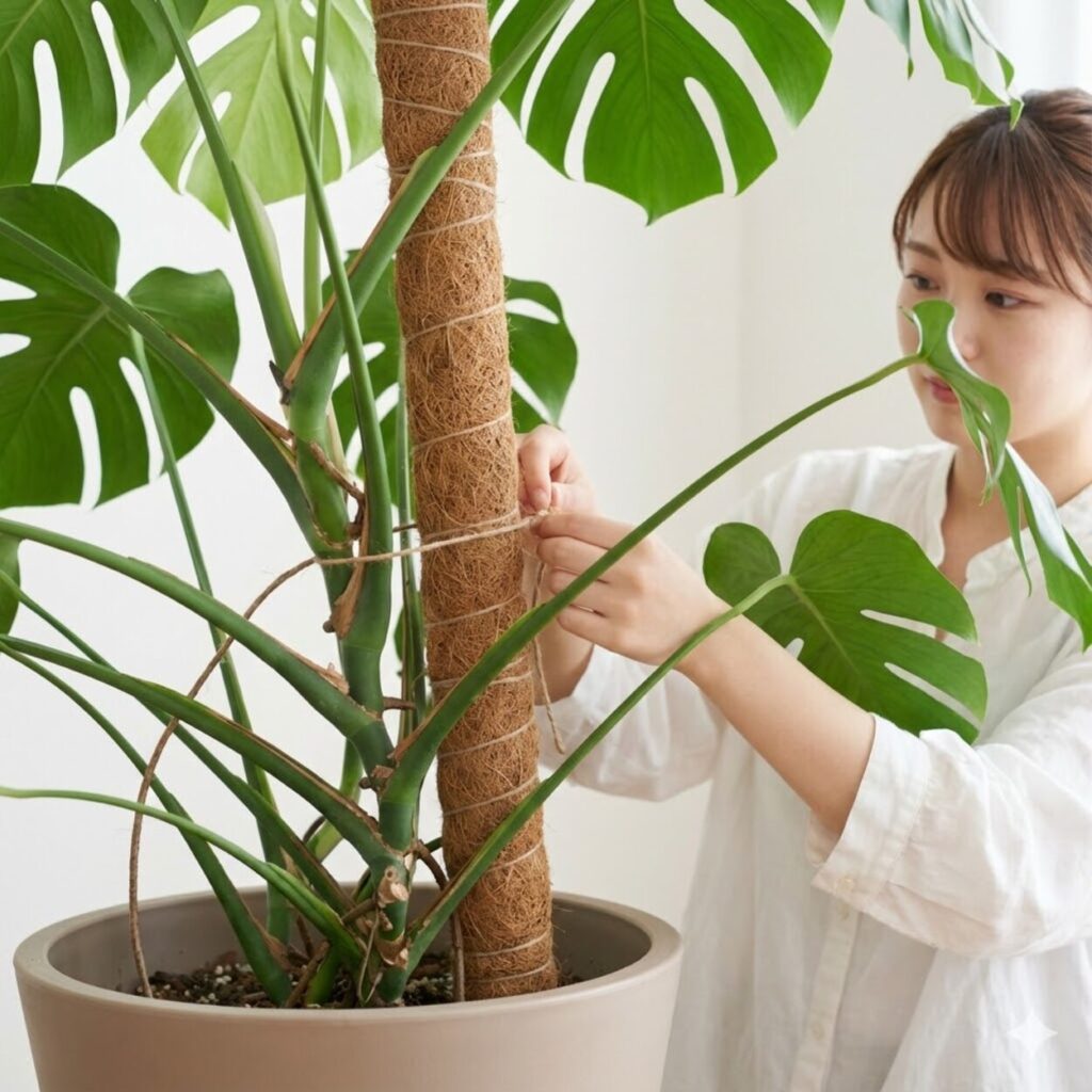 モンステラ 伸びすぎたら支柱で支える