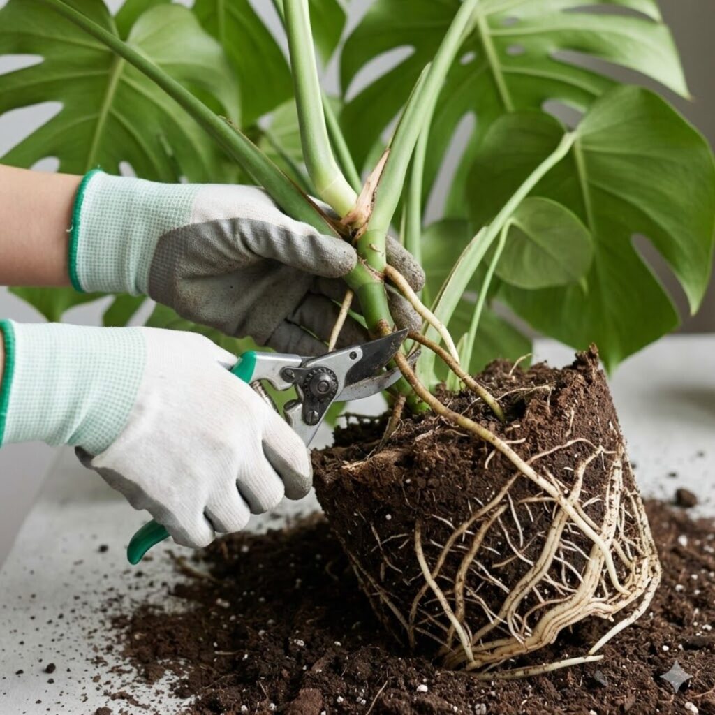 モンステラ 成功させるための株分けの方法