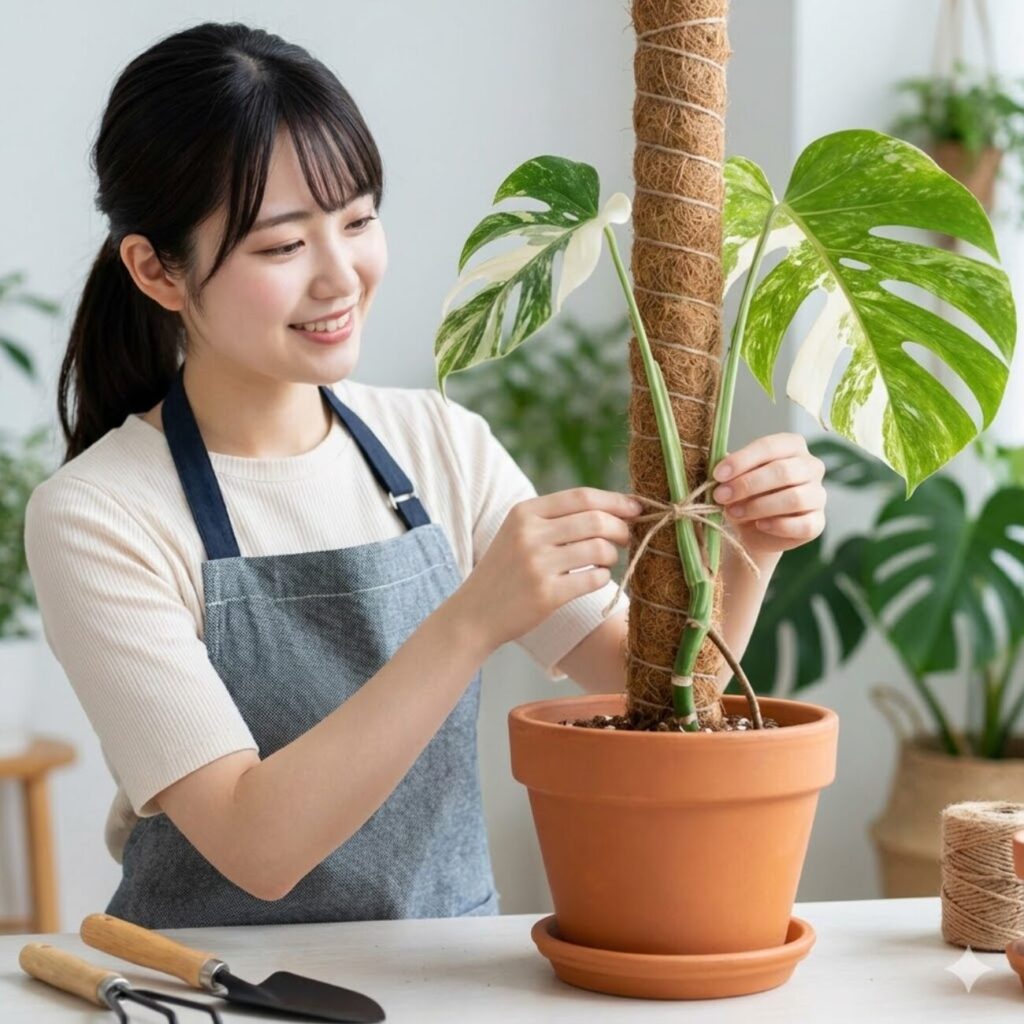 モンステラ　支柱や適切な鉢で美しく仕立てるコツ