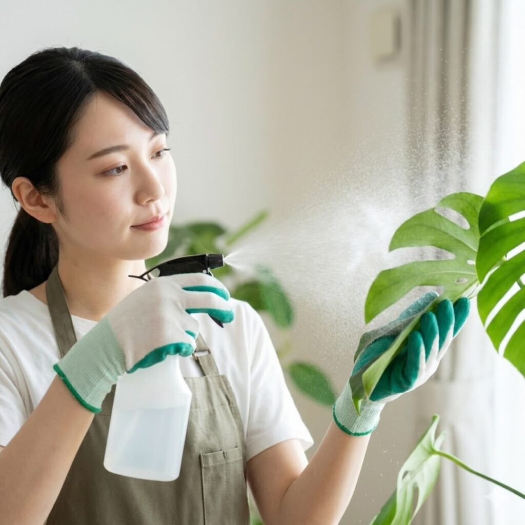 モンステラ 殺菌剤や薬剤の効果的な散布のしかた