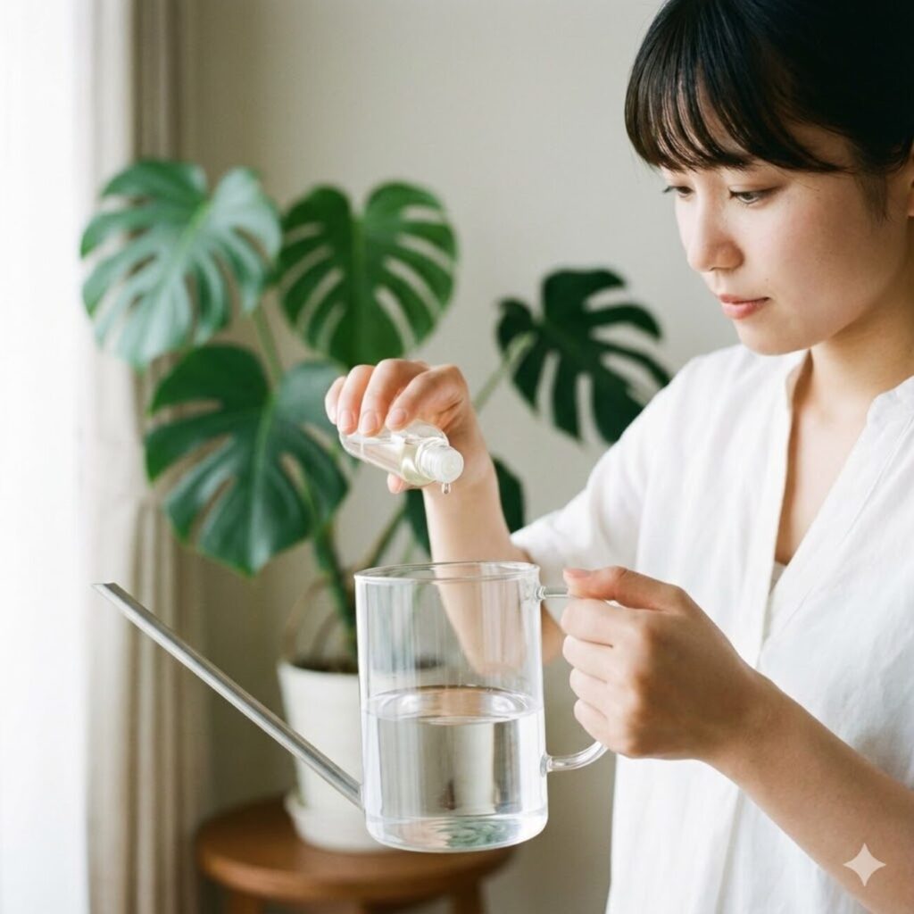 モンステラ　肥料焼けを防ぐ活力剤の活用