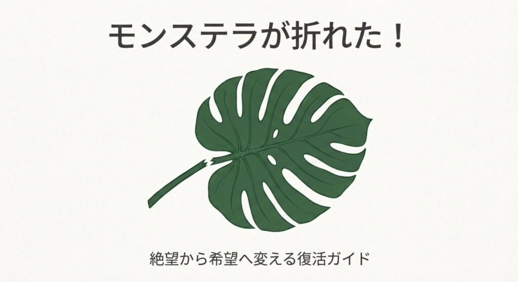 折れたモンステラは宝物になるというメッセージと再生ガイドの表紙