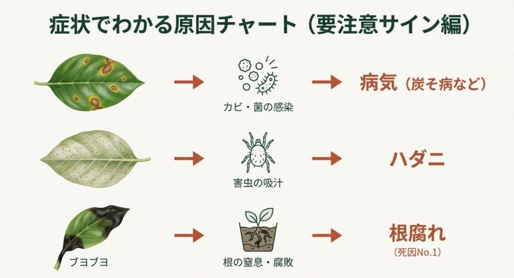 要注意！モンステラの病気・害虫・根腐れを示す葉の変色サイン