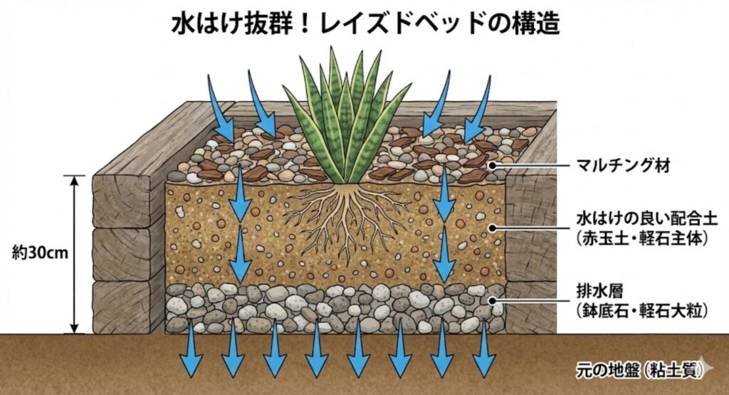 レイズドベッドの構造図
