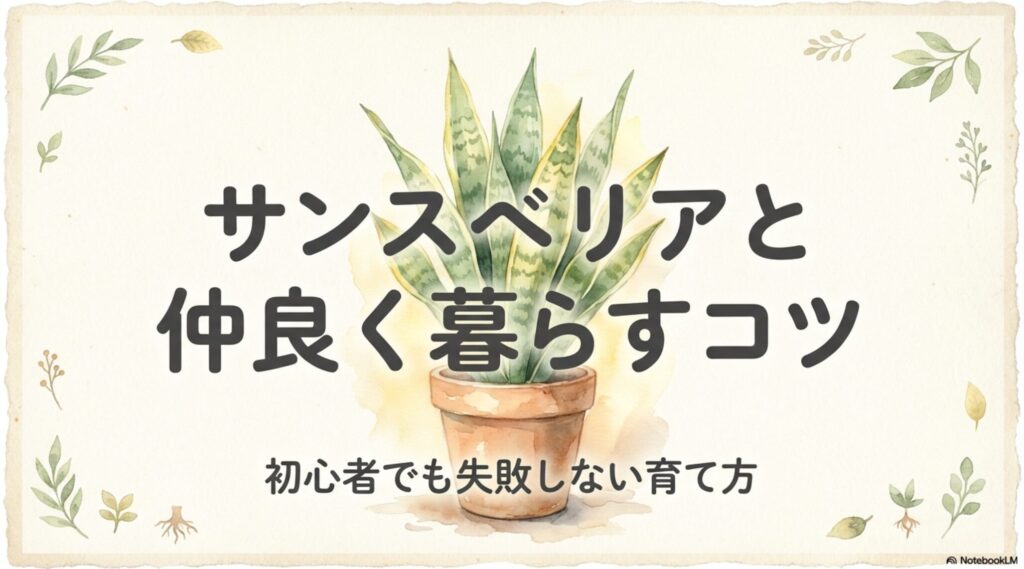 サンスベリアと仲良く暮らすコツ。初心者でも失敗しない育て方